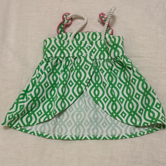 Mud Pie Green and Pink Crab Print Toddler top - Picture 3 of 3